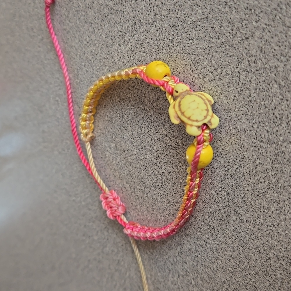 Tropical Island Adjustable Colourful Turtle Bracelet, NWT